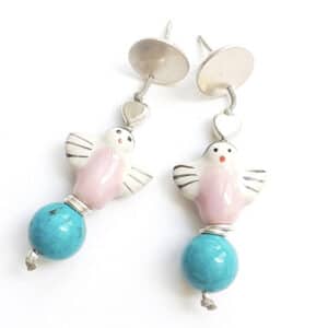 Pendientes China Little Angel Turquesa