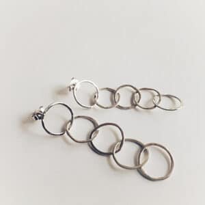 Pendientes Enlazados Plata